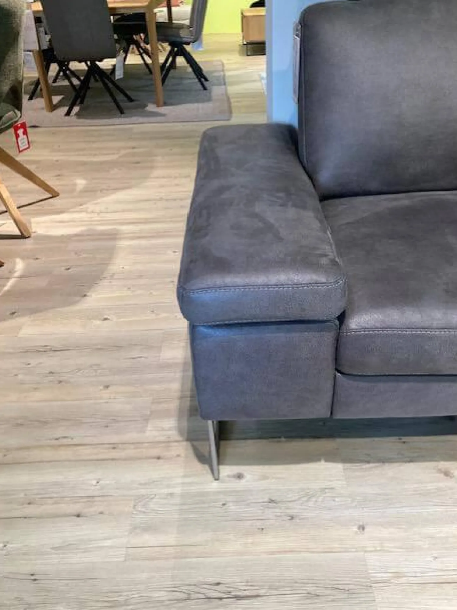 Activineo Ecksofas|Ecksofa Barolo Stoff Relax 66 Graphite Grau mit 2 Kopfstützen