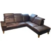 Activineo Ecksofas|Ecksofa Benson Stoff Relax 123 Espresso Braun Füße Braun Geölt