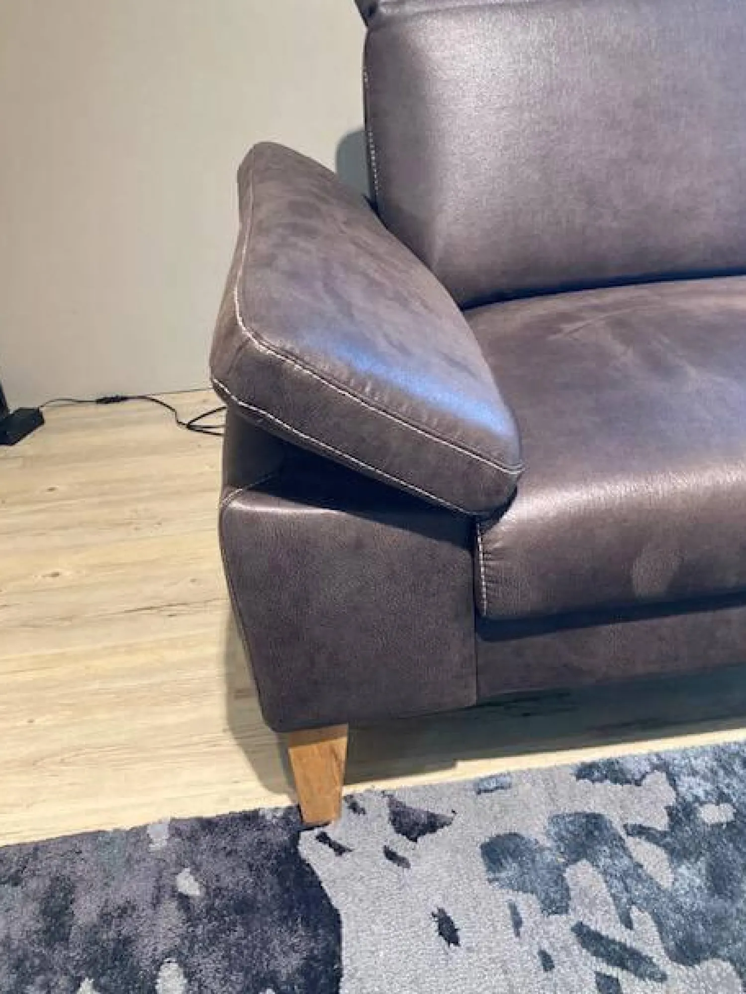 Activineo Ecksofas|Ecksofa Benson Stoff Relax 123 Espresso Braun Füße Braun Geölt