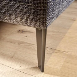 Puhlmann Ecksofas|Ecksofa Bern Stoff Sunnyboy CH3031 Grau 096 Füße Metall Diamond Schwarz Matt