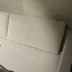 Casamobile Living Ecksofas|Ecksofa Britt Stoff 2 Sneak Natur Beige Füße Metall Inklusive Kissen
