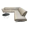 Walter Knoll Ecksofas|Ecksofa Bundle 630 Leder Rodeo Soft 1417 Pebble Grau Beige Gestell Schwarz Matt Pulverbeschichtet