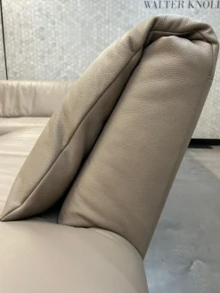 Walter Knoll Ecksofas|Ecksofa Bundle 630 Leder Rodeo Soft 1417 Pebble Grau Beige Gestell Schwarz Matt Pulverbeschichtet