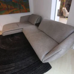 Walter Knoll Ecksofas|Ecksofa Bundle Bezug Stoff Sonora 7867 Bark Grau Füße Matt Bronze Mit Filzgleitern