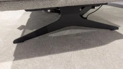 Koinor Ecksofas|Ecksofa Calmo Stoff 13 Cosmo 97 Grau Metallkufen Schwarz Matt Mit Fußteilverstellung Und Kopfteilverstellung Inklusive 3 Kissen