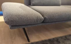 Koinor Ecksofas|Ecksofa Calmo Stoff 13 Cosmo 97 Grau Metallkufen Pulverbeschichtet Schwarz Matt Mit Maueller Kopfteilverstellung Und Motorische Fußstütze Inklusive 2 Kissen Ohne Dekokissen