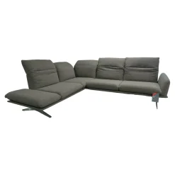 Koinor Ecksofas|Ecksofa Calmo Stoff 13 Educa 93 Sitz Polyschaum M-Kufe Nickel Satiniert