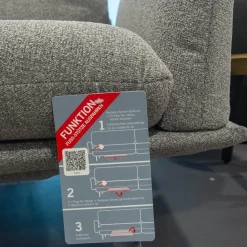 Koinor Ecksofas|Ecksofa Calmo Stoff 13 Educa 93 Sitz Polyschaum M-Kufe Nickel Satiniert