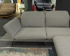 Koinor Ecksofas|Ecksofa Calmo Stoff 13 Educa 93 Sitz Polyschaum M-Kufe Nickel Satiniert