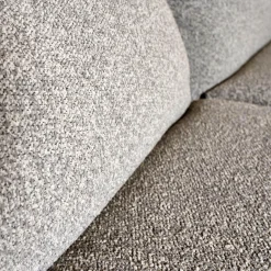 Koinor Ecksofas|Ecksofa Calmo Stoff Clever Clean 13-Educa 93 Grau Fuß Kufe Nr 1 Nickel Satiniert