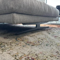 Flexform Ecksofas|Ecksofa Campiello Stoff Extra Elvira N1724 Grau Füße Metall Brüniert Inklusive 8 Kissen