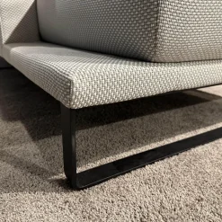 Rolf Benz Ecksofas|Ecksofa Cara Stoff 22.309 Achalgrau Gestell Kufe In Stahl Schwarz Mit Niedrigem Rückenkissen