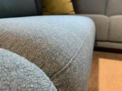 Rolf Benz Ecksofas|Ecksofa Cara Stoff 20.253 Ozeanblau Füße Umbragrau mit Kissen