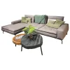 Cierre Ecksofas|Ecksofa Carlton B Leder Windsor 12 Grigio Scruo Grau Füße Matt Anthrazit