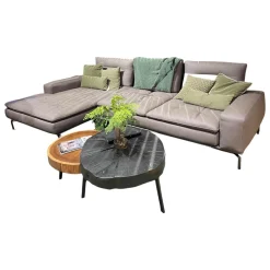 Cierre Ecksofas|Ecksofa Carlton B Leder Windsor 12 Grigio Scruo Grau Füße Matt Anthrazit