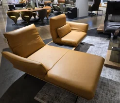 Koinor Ecksofas|Ecksofa Ceda Leder B Bonito Sole Gelb Metallkufe Schwarz Matt Pulverbeschichtet Inklusive Zwischentisch Und Nierenkissen