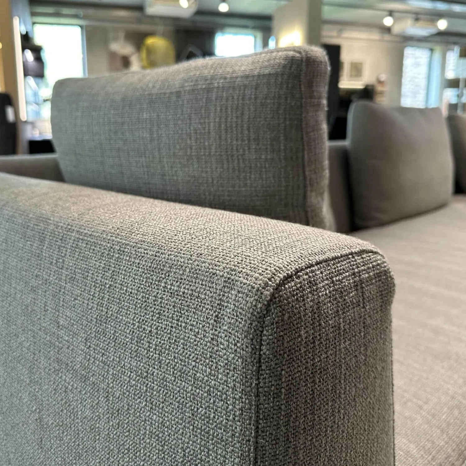 B&B Italia Ecksofas|Ecksofa Charles Stoff Esopo 2522151 Hellgrau Füße Aluminium Poliert mit Kissen