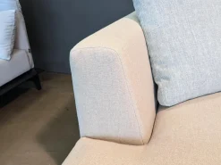 B&B Italia Ecksofas|Ecksofa Charles Stoff Lodi Natur Creme Füße Chrom mit 8 Kissen