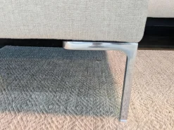 B&B Italia Ecksofas|Ecksofa Charles Stoff Lodi Natur Creme Füße Chrom mit 8 Kissen