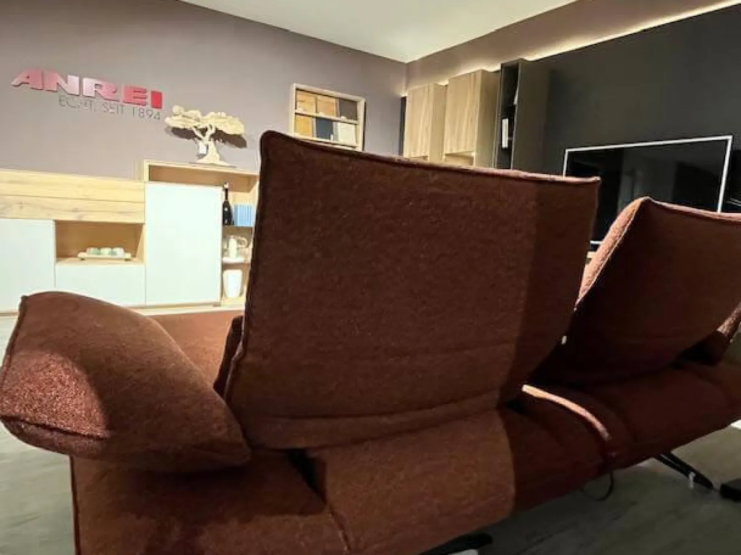 Koinor Ecksofas|Ecksofa Ciao Bezug 16 Luando Rostbraun Rot Kupfer Braun Füße Metall Schwarz Pulverbeschichtet Mit Verstellungen Inklusive 2 Nierenkissen