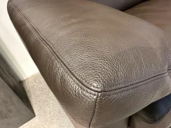 Erpo Ecksofas|Ecksofa CL 500 Leder 43 Mocca Braun mit Fuß- und Kopfstütze