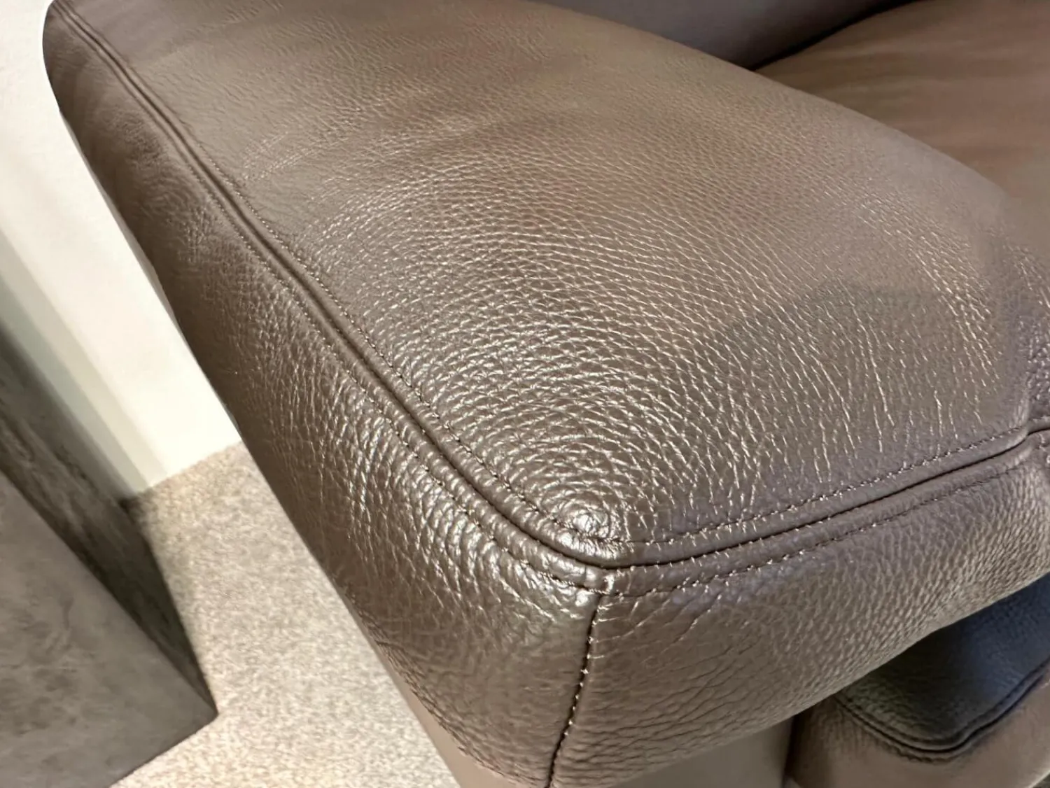 Erpo Ecksofas|Ecksofa CL 500 Leder 43 Mocca Braun mit Fuß- und Kopfstütze