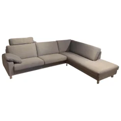 Erpo Ecksofas|Ecksofa Classics CL500 Stoff 18 2022.80 Grau mit Kopfstütze