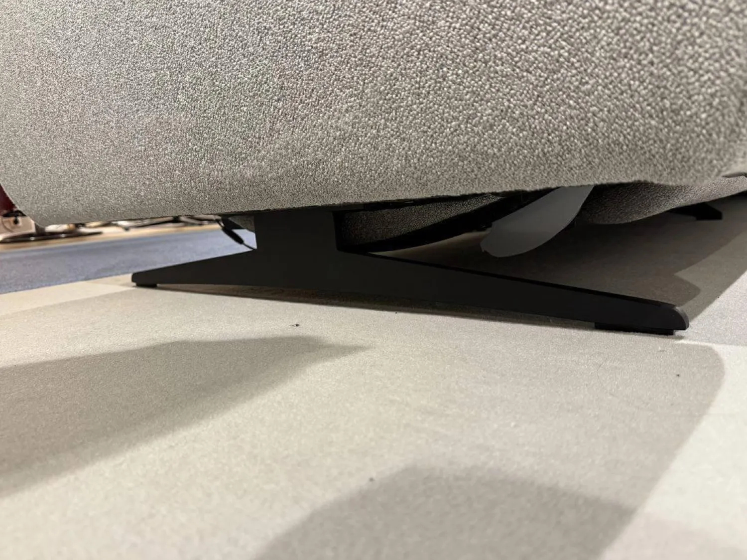 himolla Ecksofas|Ecksofa Comfortmaster Spektra 1487 Stoff Loop 02 Jet Hellgrau Metallkufe Anthrazit Motorisch Verstellbar