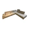 Contur Ecksofas|Ecksofa Comodo Stoff Crumble Silky 61 Beige Metallfuß Anthrazit Pulverbeschichtet Inklusive Kissen