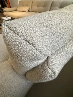 Contur Ecksofas|Ecksofa Comodo Stoff Crumble Silky 61 Beige Metallfuß Anthrazit Pulverbeschichtet Inklusive Kissen