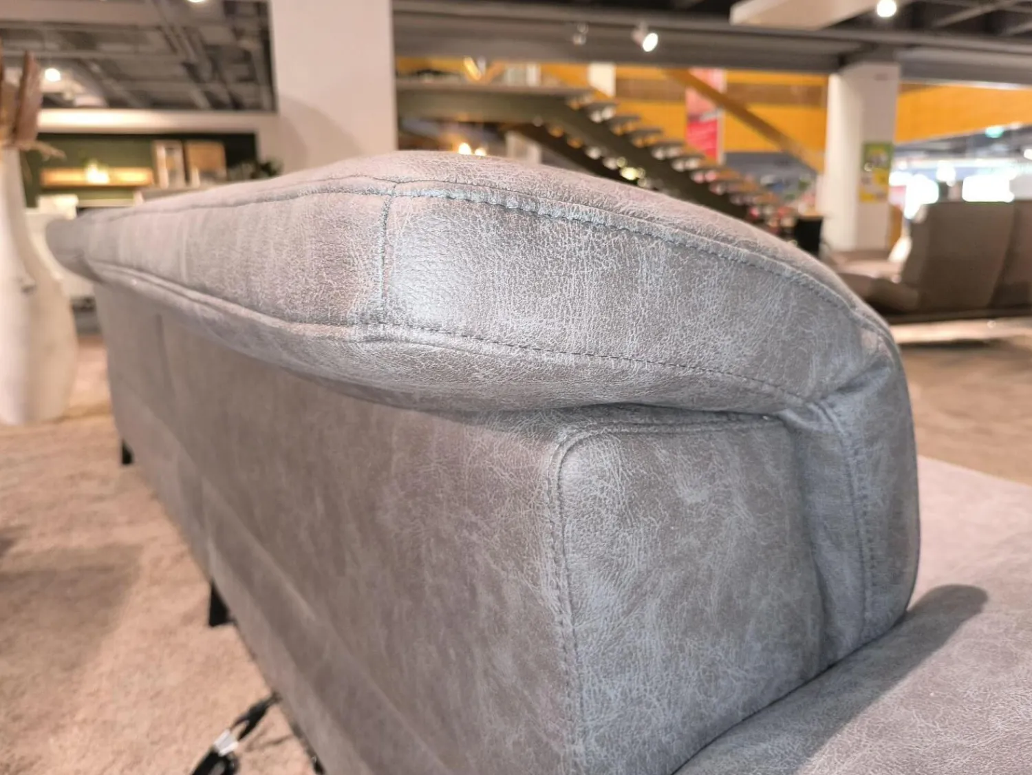 Steinpol Ecksofas|Ecksofa Concerto Stoff Bullus Anthrazit Füße Chrom Schwarz Inklusive Kissen