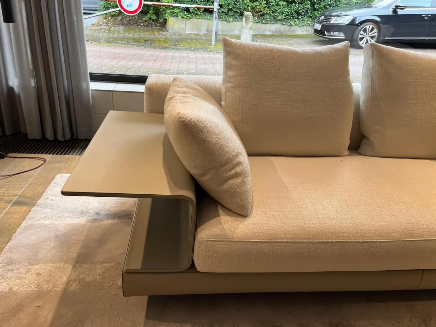 Minotti Ecksofas|Ecksofa Connery Stoff Bright 01 Bianco Cat. H Weiß