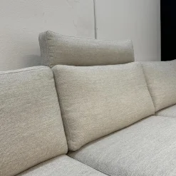 COR Ecksofas|Ecksofa Conseta Bezug Stoff 8081 Muschel Grau Schmalfüße Anthrazit inklusive Kopfstütze