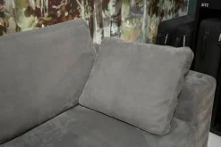 COR Ecksofas|Ecksofa Conseta Leder Puro 681 Graphitgrau mit 2 Armlehnkissen