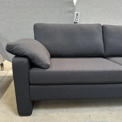 COR Ecksofas|Ecksofa Conseta Stoff 9168 Anthrazit Gestell Anthrazit Mit Stoff Bezogen Mit Kissen Und Kopfstütze