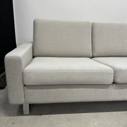 COR Ecksofas|Ecksofa Conseta Stoff 8158 Ecru Grau Weiß Metallkufen Verchromt Mit Filzgleitern