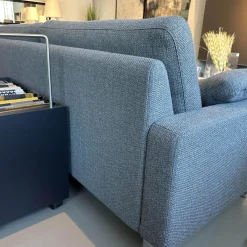 COR Ecksofas|Ecksofa Conseta Stoff 5016 Mittelgrau Grau Gestell Metall Verchromt Inklusive Armkissen