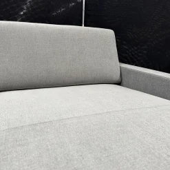 COR Ecksofas|Ecksofa Conseta Stoff 8159 Mittelgrau Metallkufen Verchromt