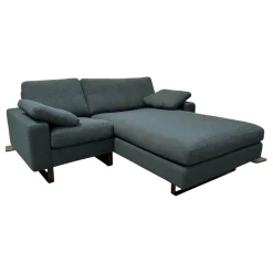 COR Ecksofas|Ecksofa Conseta Stoff 8195 Petrol Blau Gestell Metallkufen Schwarzbraun