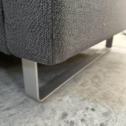 COR Ecksofas|Ecksofa Conseta Stoff 8078 Tabak Anthrazit Metallkufe F04 Stahl Feinstruktur Mit Kopfstütze