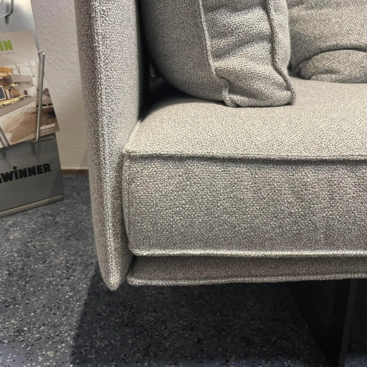 IP Design Ecksofas|Ecksofa Cube Air Bezug Mara IP1763-181 Cube Lounge Parsolgrau