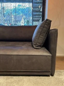 IP Design Ecksofas|Ecksofa Cube Lounge Stoff Boxter CA1038 075 Braun Grau Gleiter Kunstoff Schwarz Inklusive Kissen