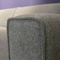 DFM Ecksofas|Ecksofa Diego Stoff Remi 158 Niagara Grau Inklusive Holzablage