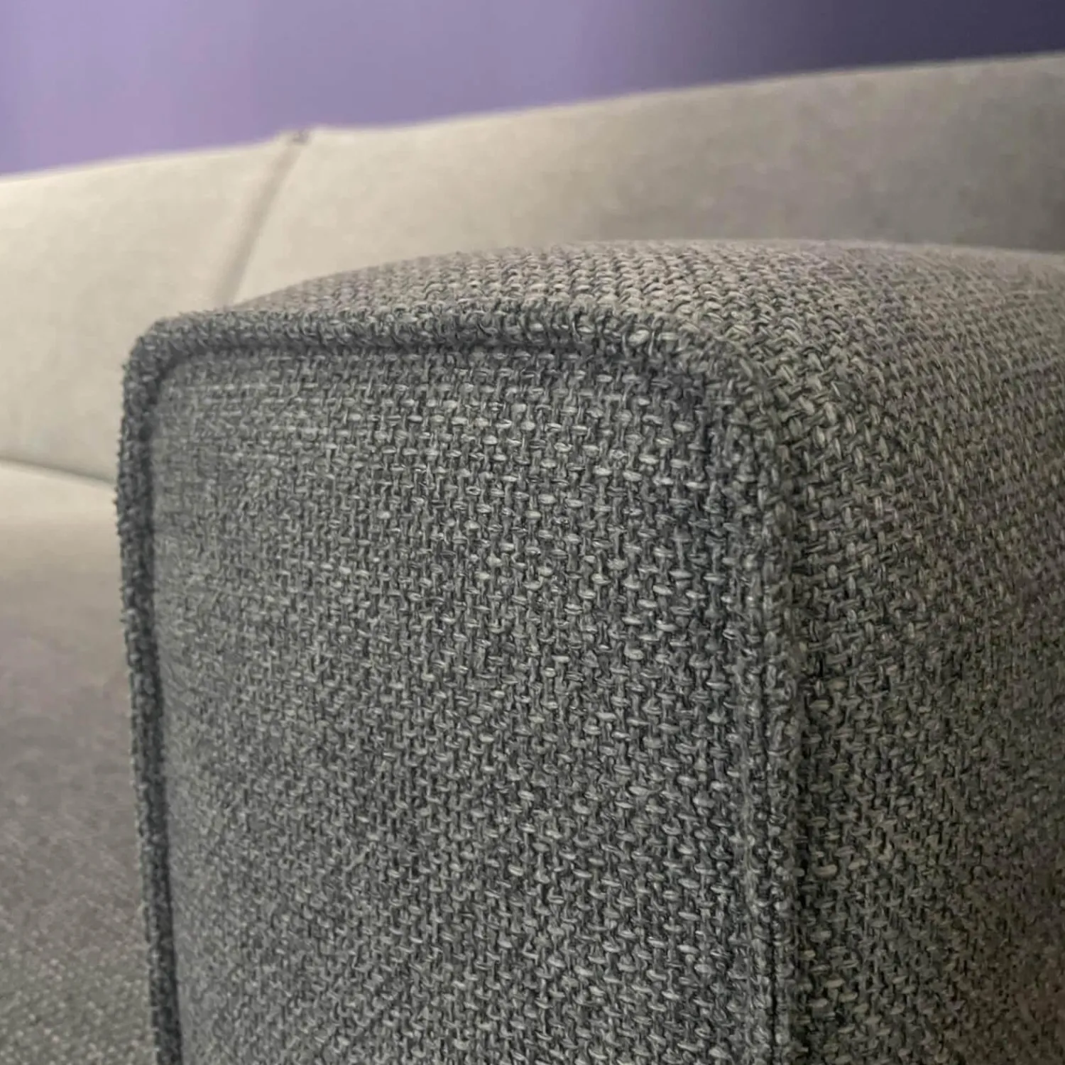 DFM Ecksofas|Ecksofa Diego Stoff Remi 158 Niagara Grau Inklusive Holzablage