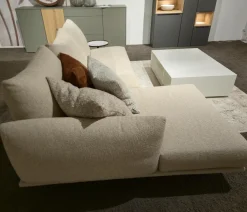 Calia Italia Ecksofas|Ecksofa Dragees Stoff Flash Dance Strech 202 Sabbia Beige Fuß Metall Graubraun Ricamo Inklusive Kissen