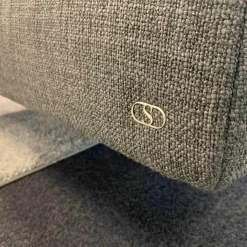 De Sede Ecksofas|Ecksofa DS904 Stoff Parnell Gestell Poliert mit 3 Kissen Leder Black