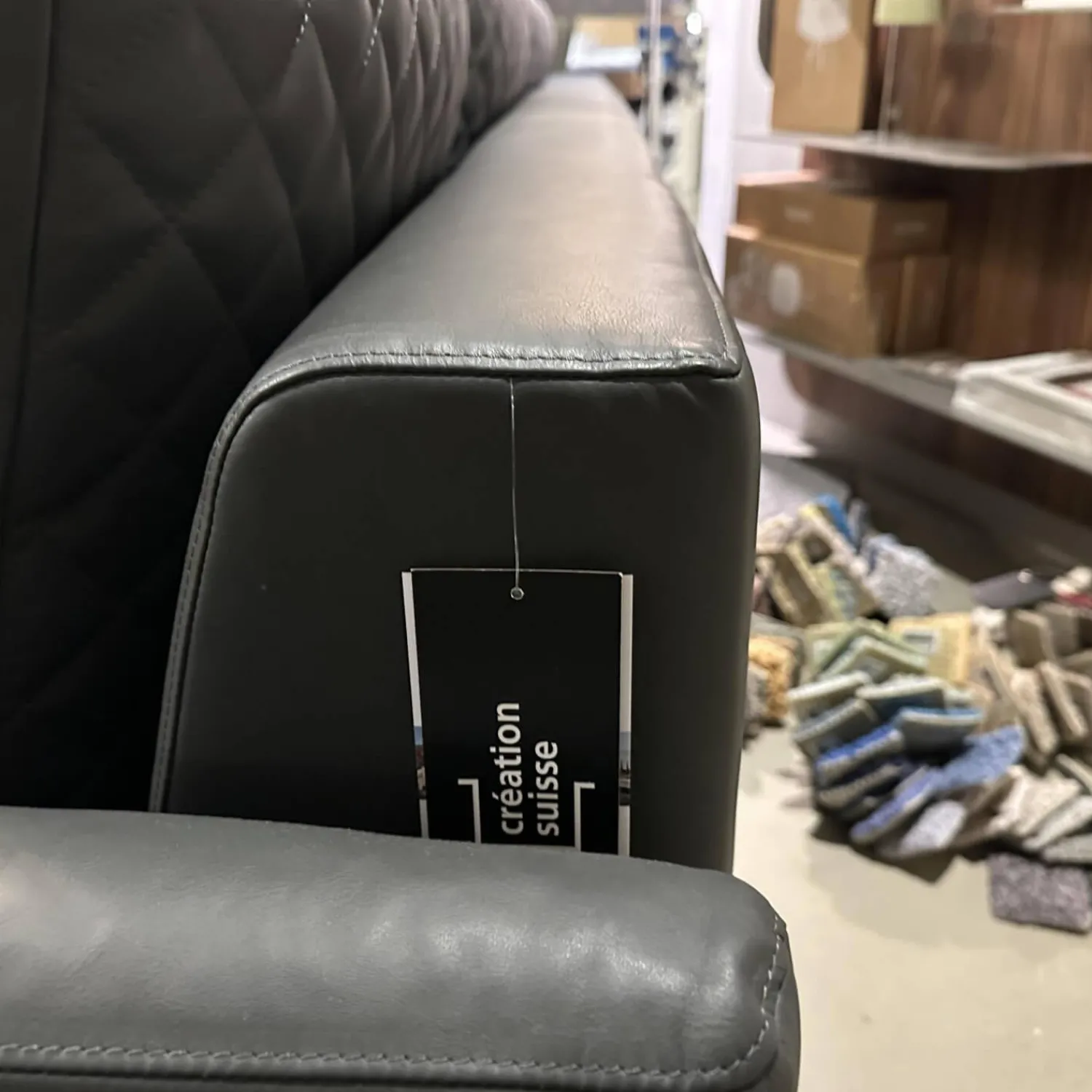 Artanova Ecksofas|Ecksofa Dyo Leder L3162G Silky Grau Fuß Aluminium Matt Gebürstet Mit Wendekissen