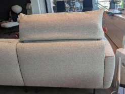 Jori Ecksofas|Ecksofa Eden Stoff Thuile C0002 Grau Creme Fuße Metall Bronze Schwarz Pulverbeschichtet Inklusive Hocker Und 3 Kissen