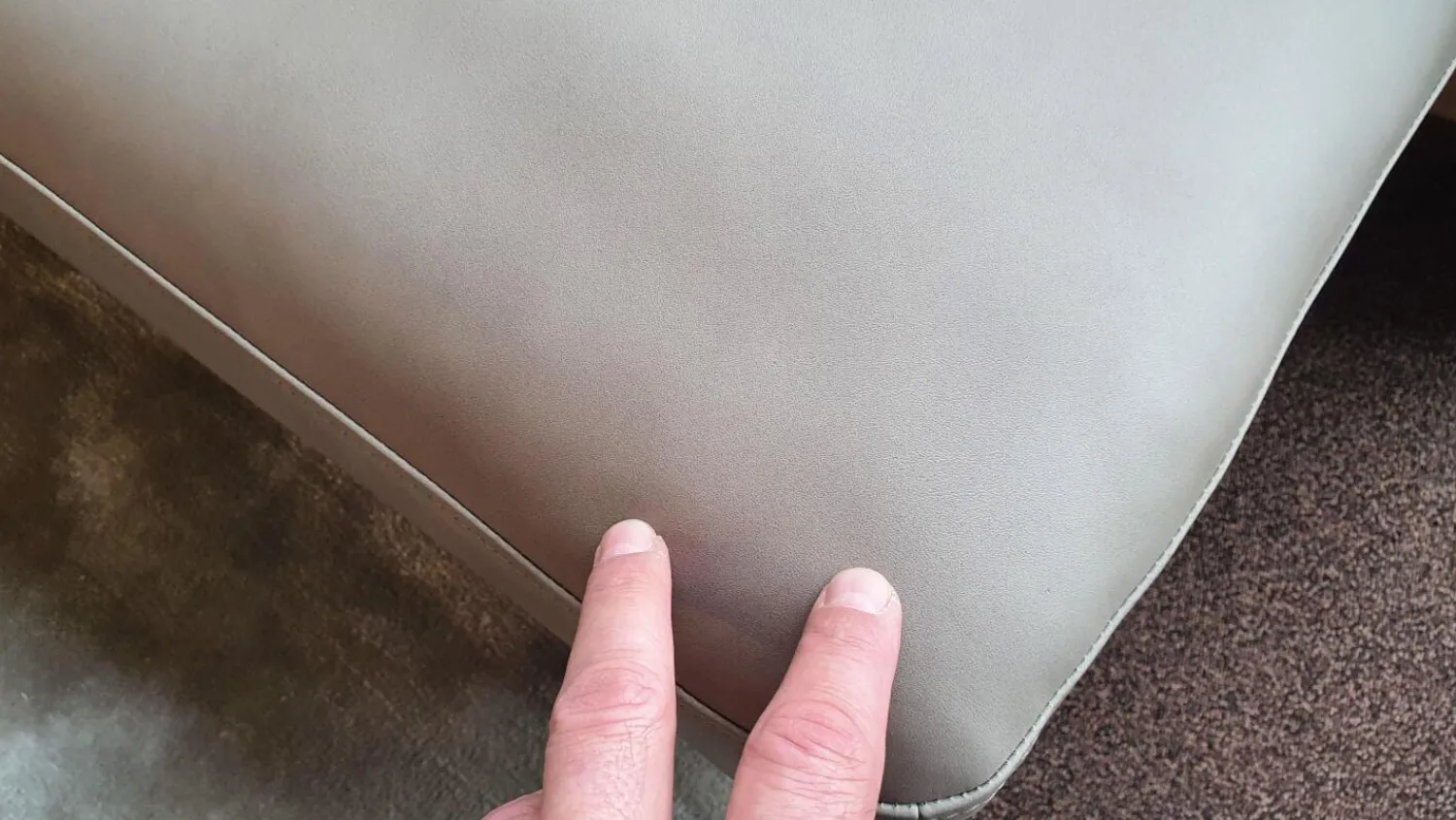 Rolf Benz Ecksofas|Ecksofa Ego Leder Stone Grey mit Nackenrolle