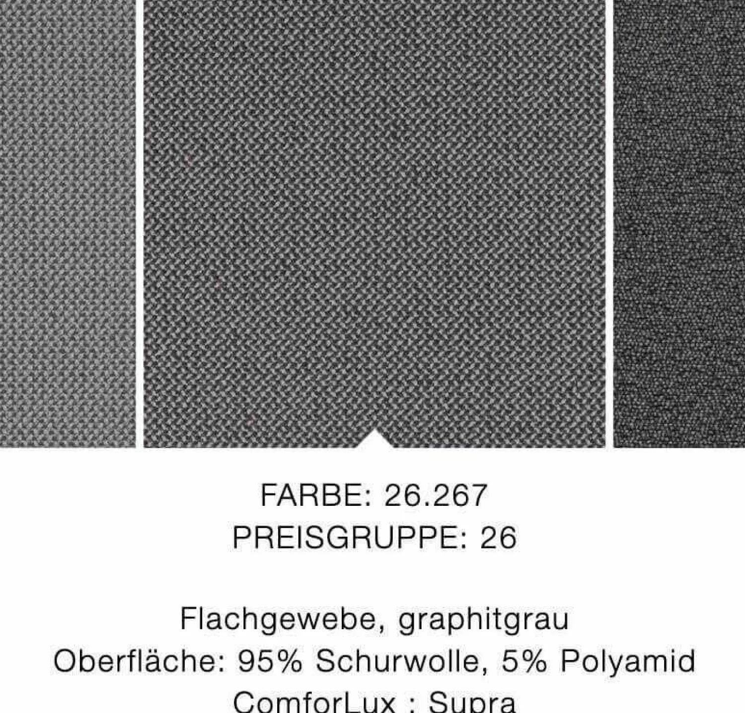 Rolf Benz Ecksofas|Ecksofa Ego Stoff 26.267 Graphitgrau mit 4 Kissen und Nackenstütze